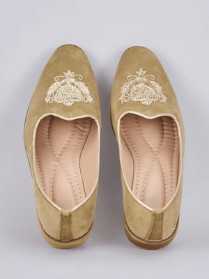 Pine Crown Velvet Loafers