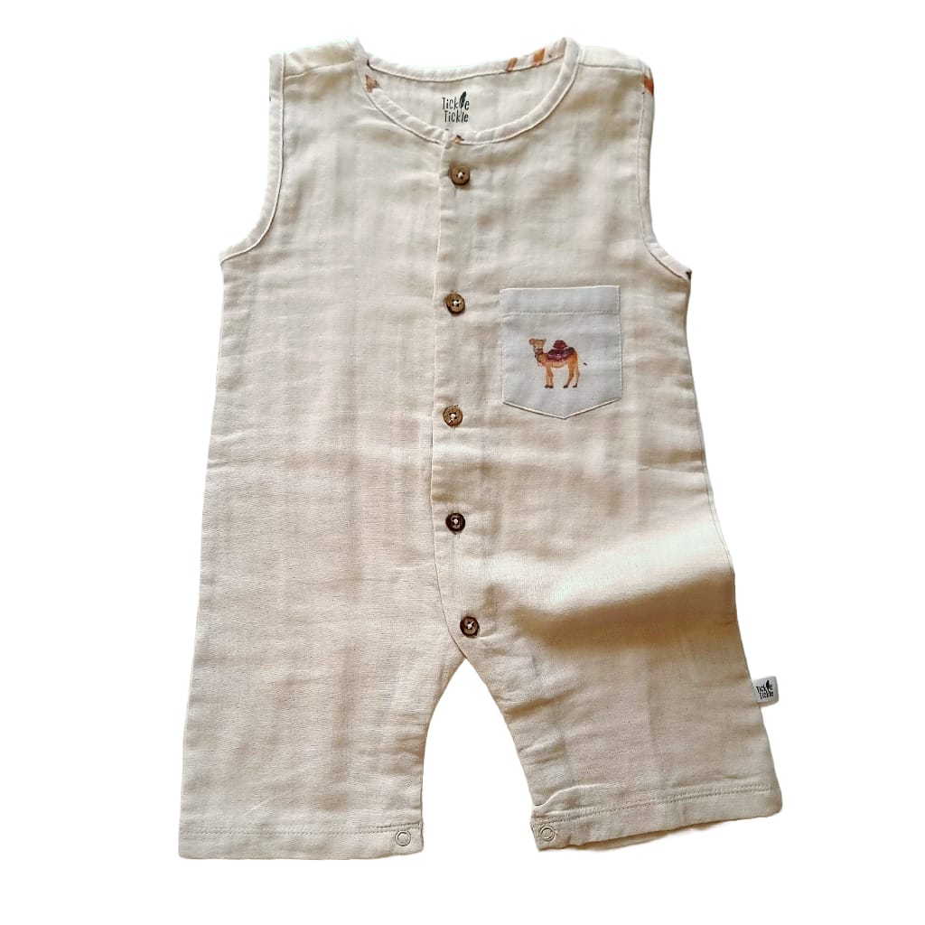Tickle Camelot Organic Muslin Romper 0 to 2 Years - Image 2