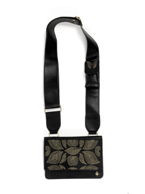 Lana Vegan Leather Sling Bag - Black