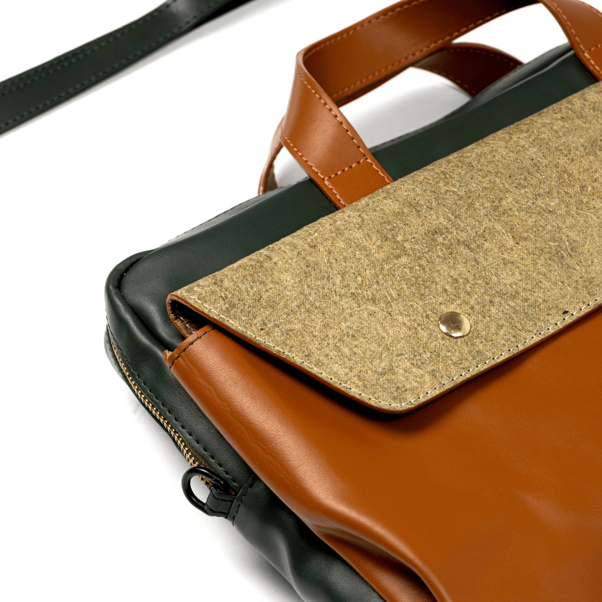 Willow Vegan Leather Laptop Sleeve - Tan - Image 2