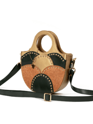 Savannah Vegan Leather Sling - Black & Blue