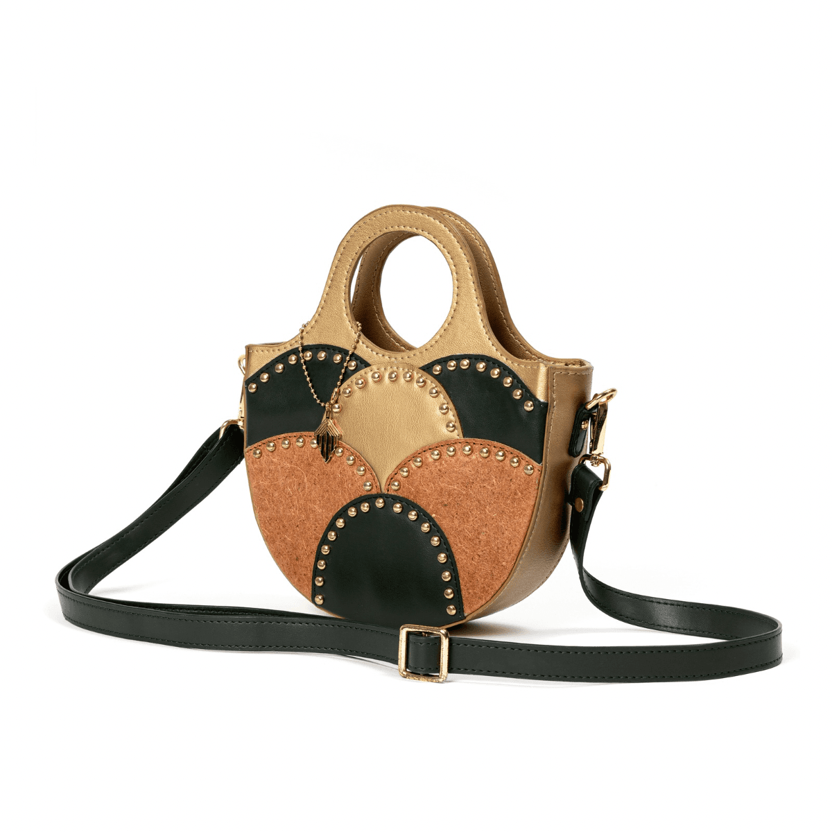 Savannah Vegan Leather Sling - Black & Blue