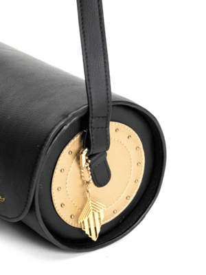 Green Hermitage NYX Duffle Bags Apple Leather Zip closure|1 small multipurpose inner pocket,1 wallet pocket,1 inner zip pocket (Black [Embroidery])