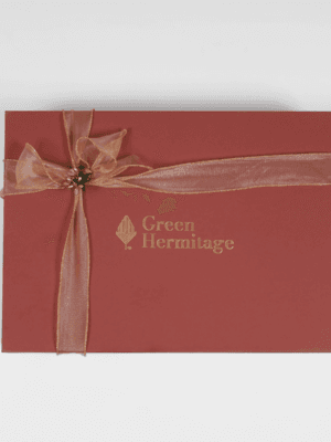 Green Hermitage Festive Gift Boxes Banana Leather | The Luxe Bar Ensemble | 1 Bar Tray ,1 Wine Bottle Holder,1 Bottle Opener, Set of 4 - Coasters ,Pack of 5 - Vegan Chocolate Bites ,1 Urli Soy Wax Candle (Multicolour)