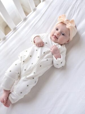 Desert Spiky Organic Zipup Sleepsuit Newborn 0 to 2 Years