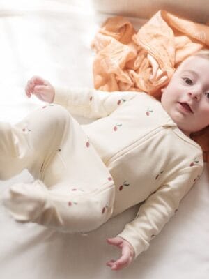 Red Olea Organic Zipup Sleepsuit 0-2 Years