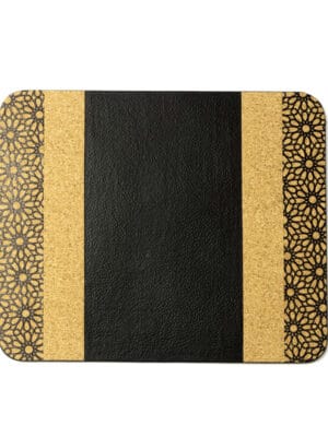 Green Hermitage Mouse Pad Plant Leather & Cork | Rectangular (Black and cork)