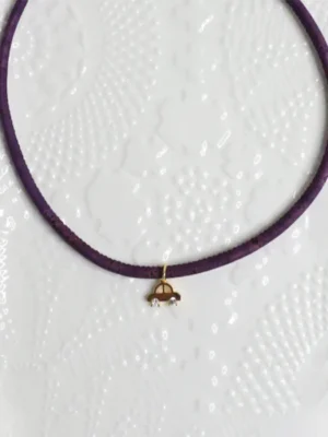 Kids Cork Car Pendant Necklace