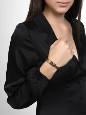 Cowrie Shell Layered Cork and 18k Gold Plated Bracelet