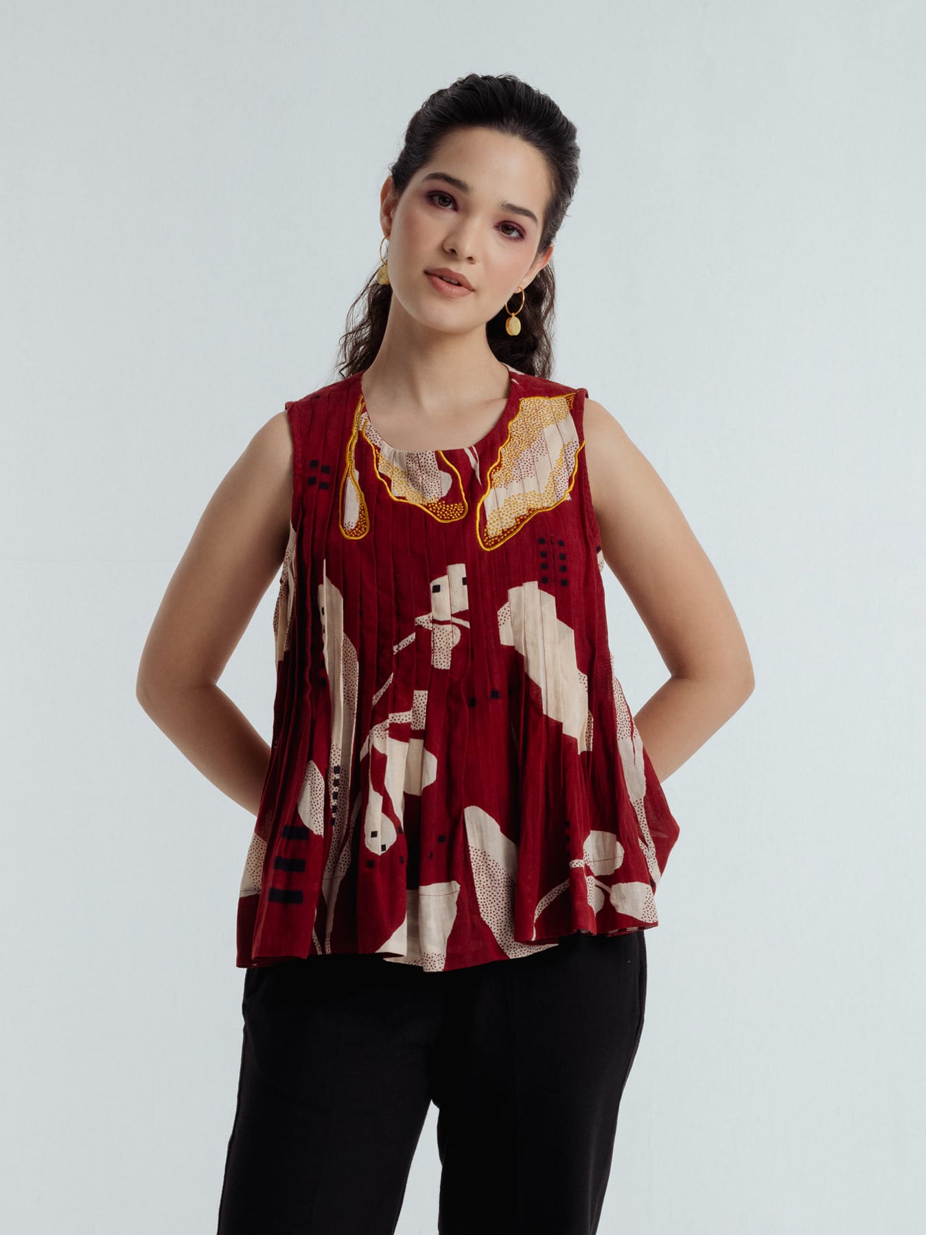 MADDER PLEATED TOP
