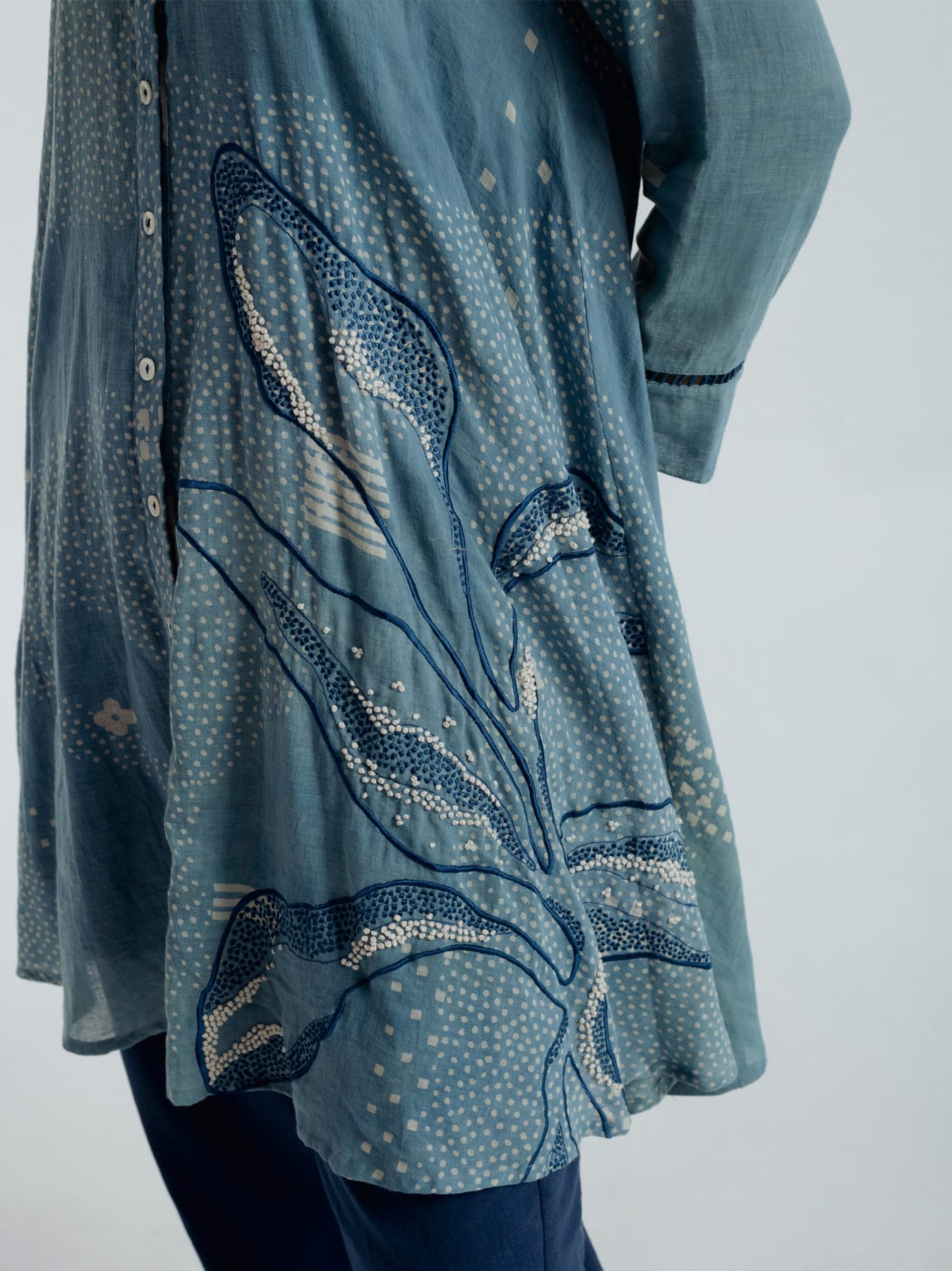 INDIGO FLARE SHIRT - Image 2