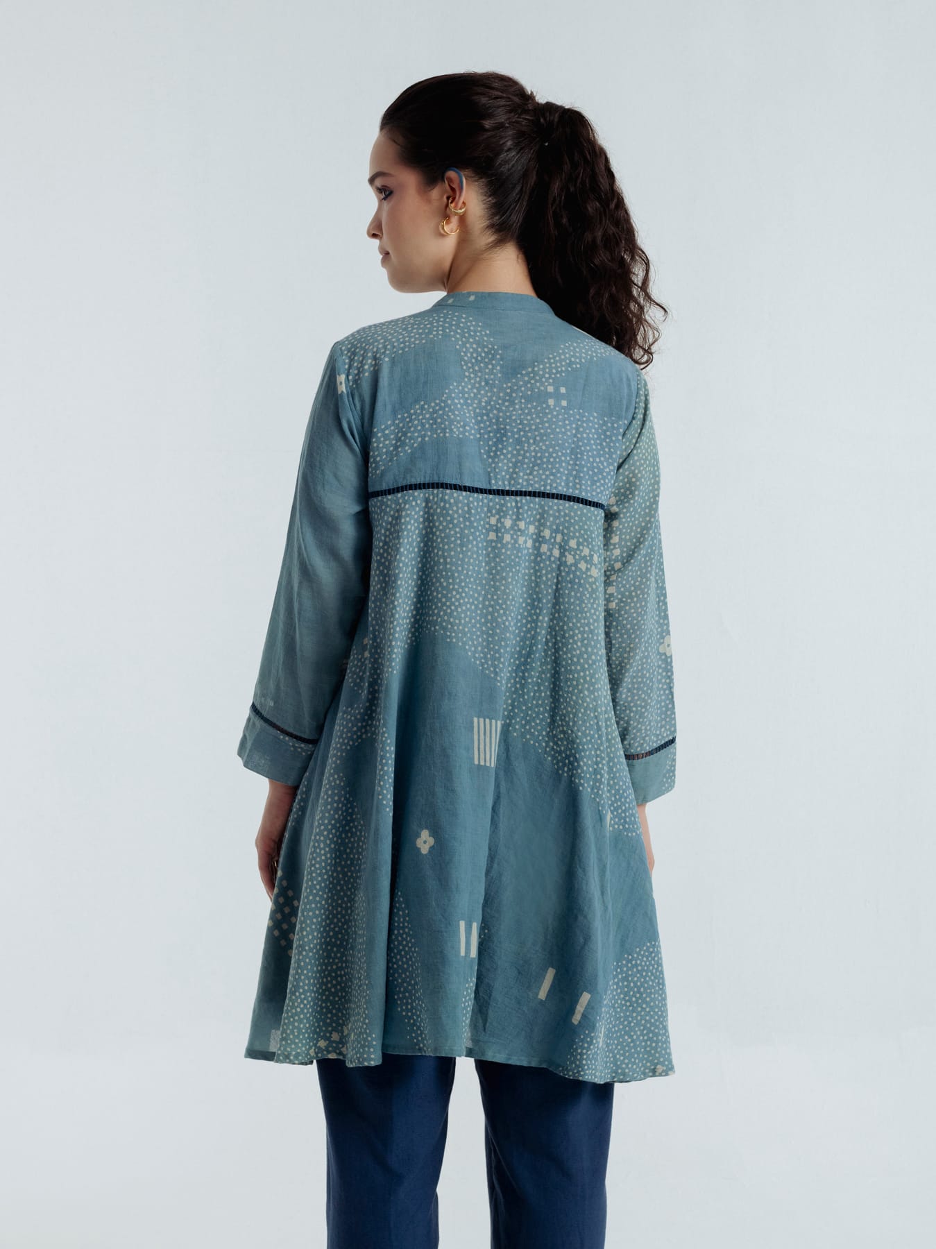 INDIGO FLARE SHIRT - Image 3