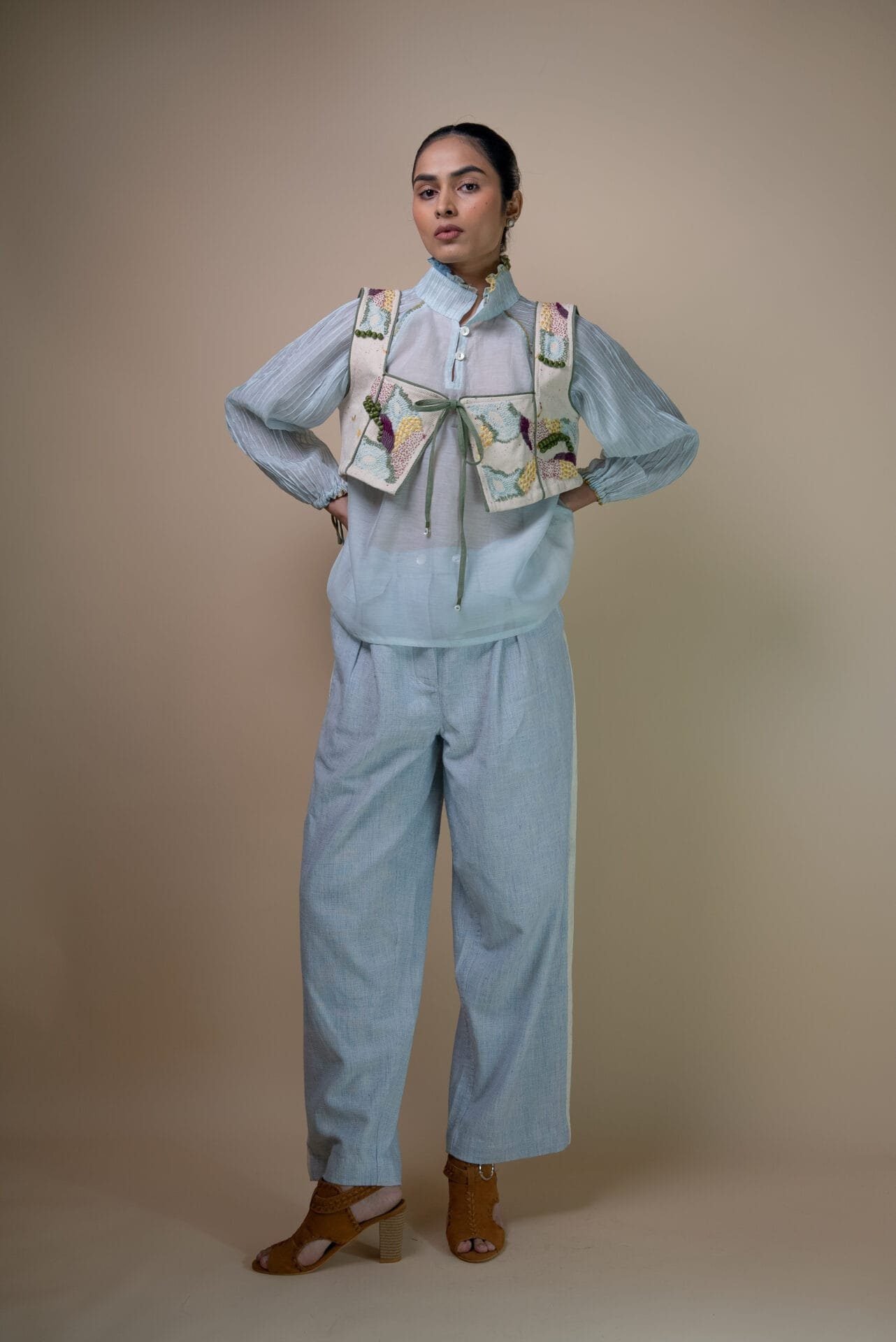 Meadows Reversible Tie-Up Blouse