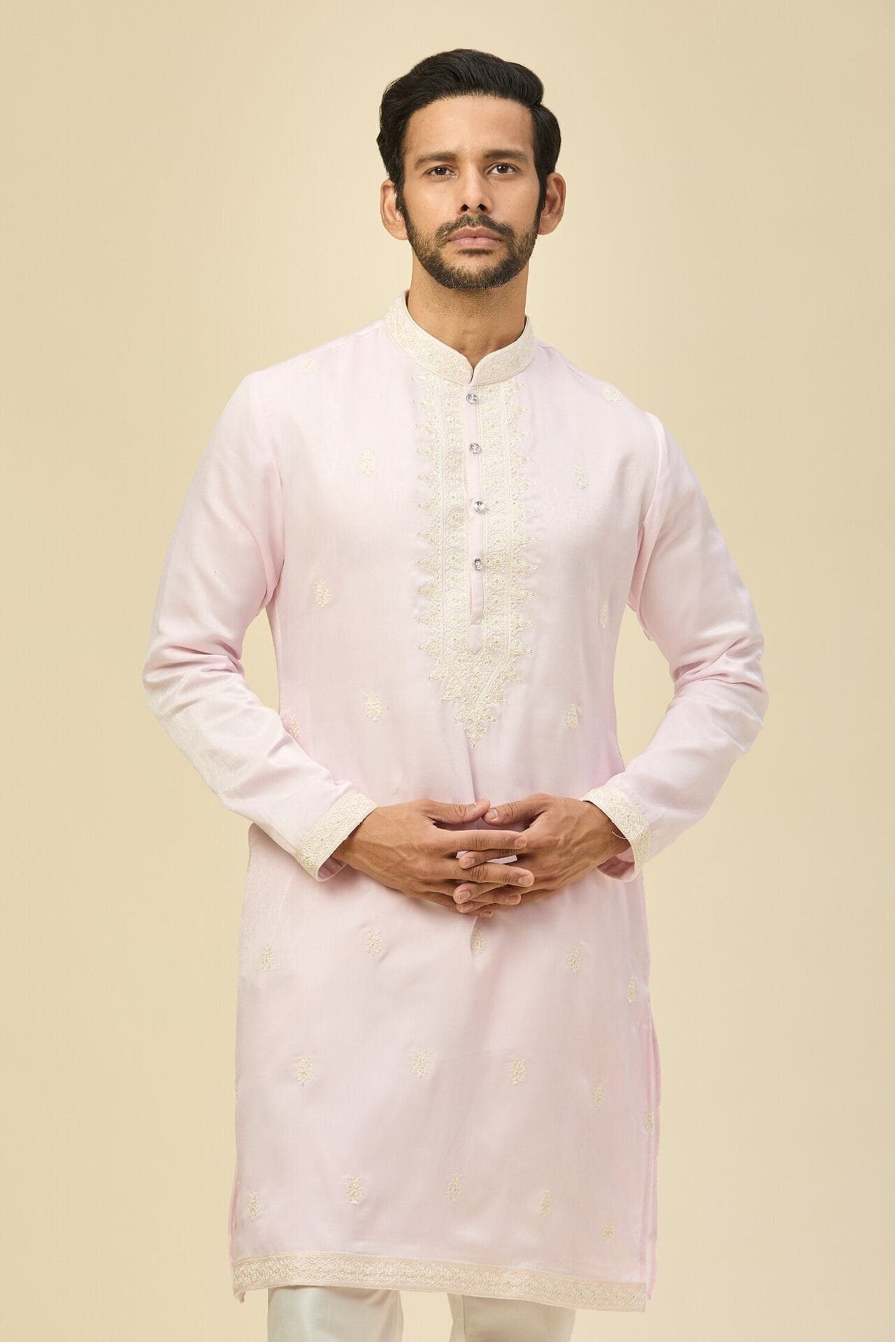 Baby Pink Embroidered Kurta Set