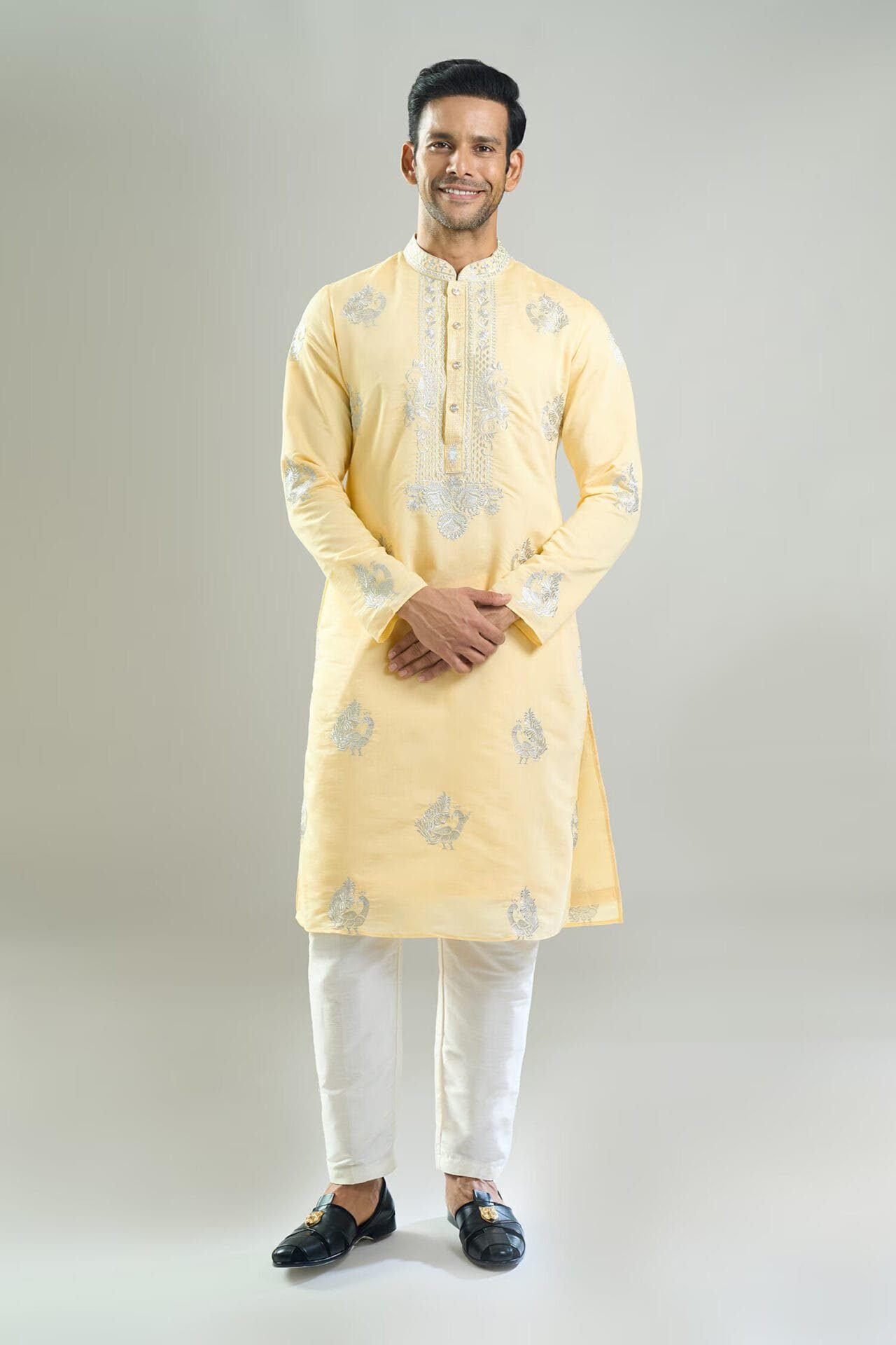 Yellow Embroidered Kurta Set