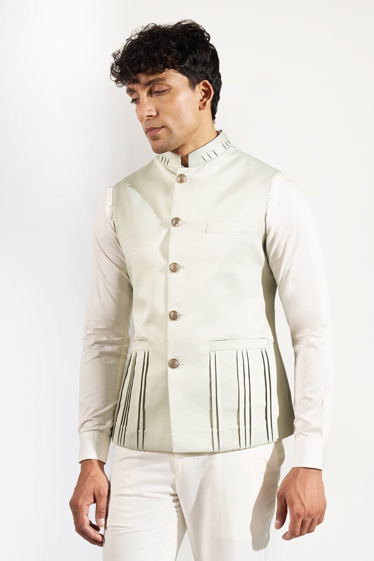 Pista Green Pinktuck Jacket