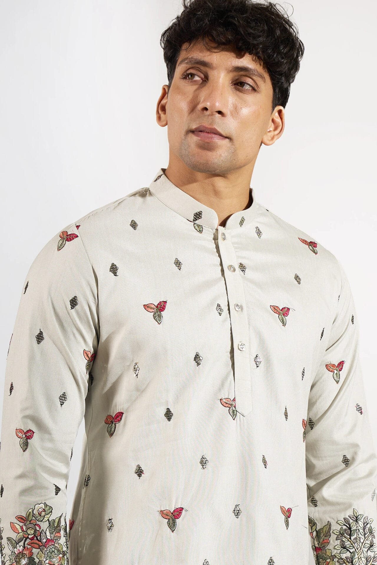 Sage Green Embroidered Kurta Set