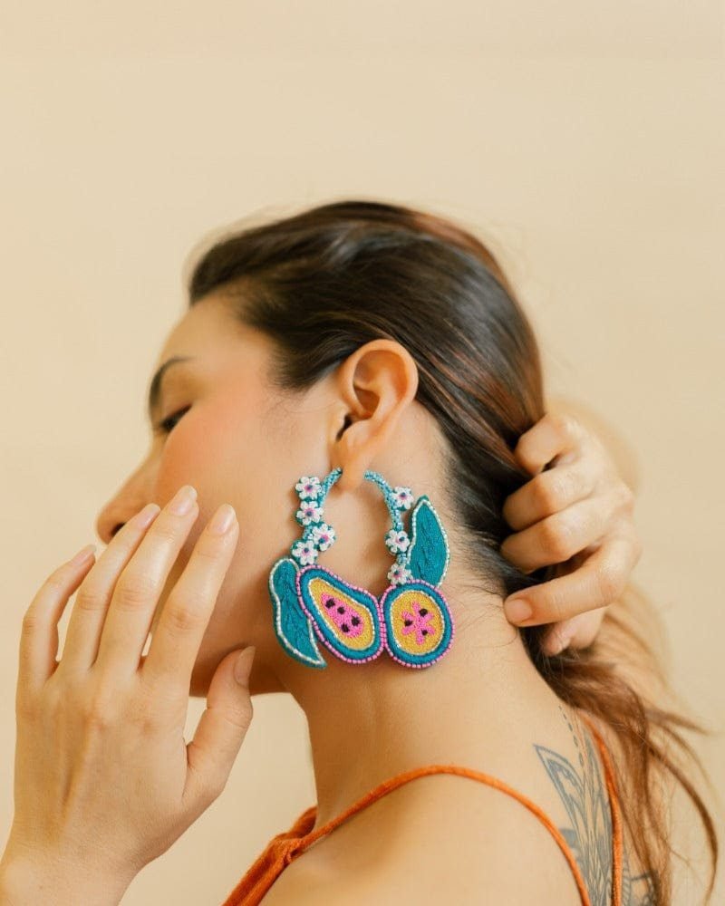 Bermuda handmade hoop earrings