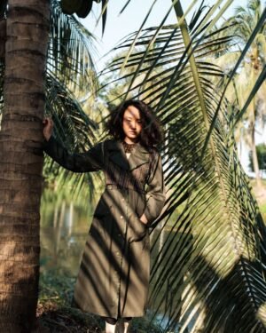 Upcycled Copenhagen Trench - Green