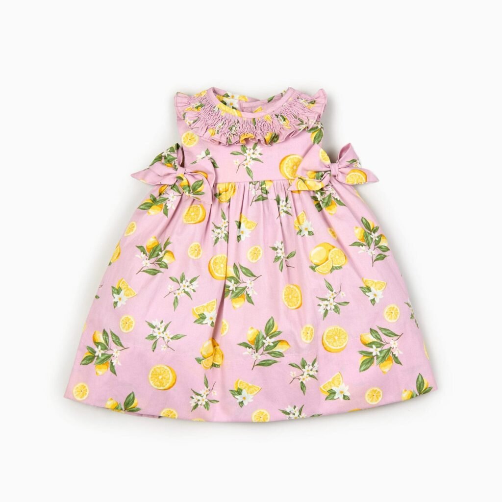 Limone Hand smock dress in Pink