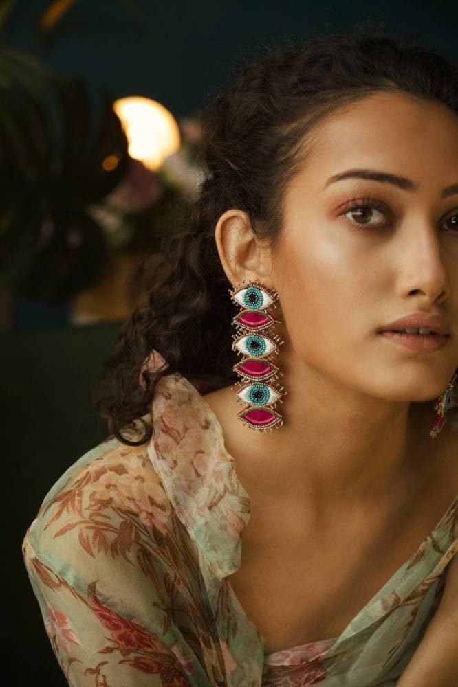 Ooh La La! Handmade evil eye earrin