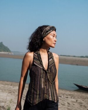 Upcycled Country Vest - Green