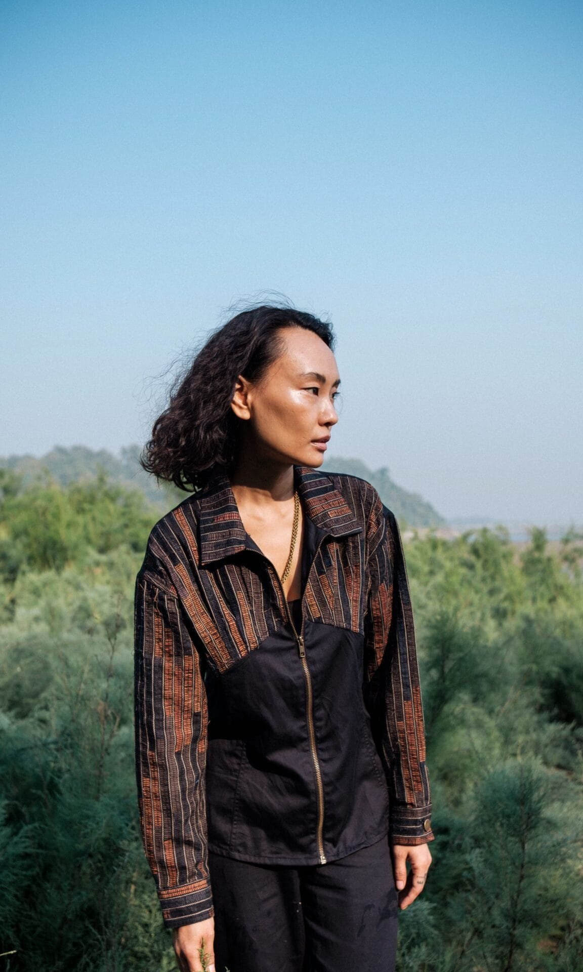 Upcycled Arizona Shirt - Black Copp