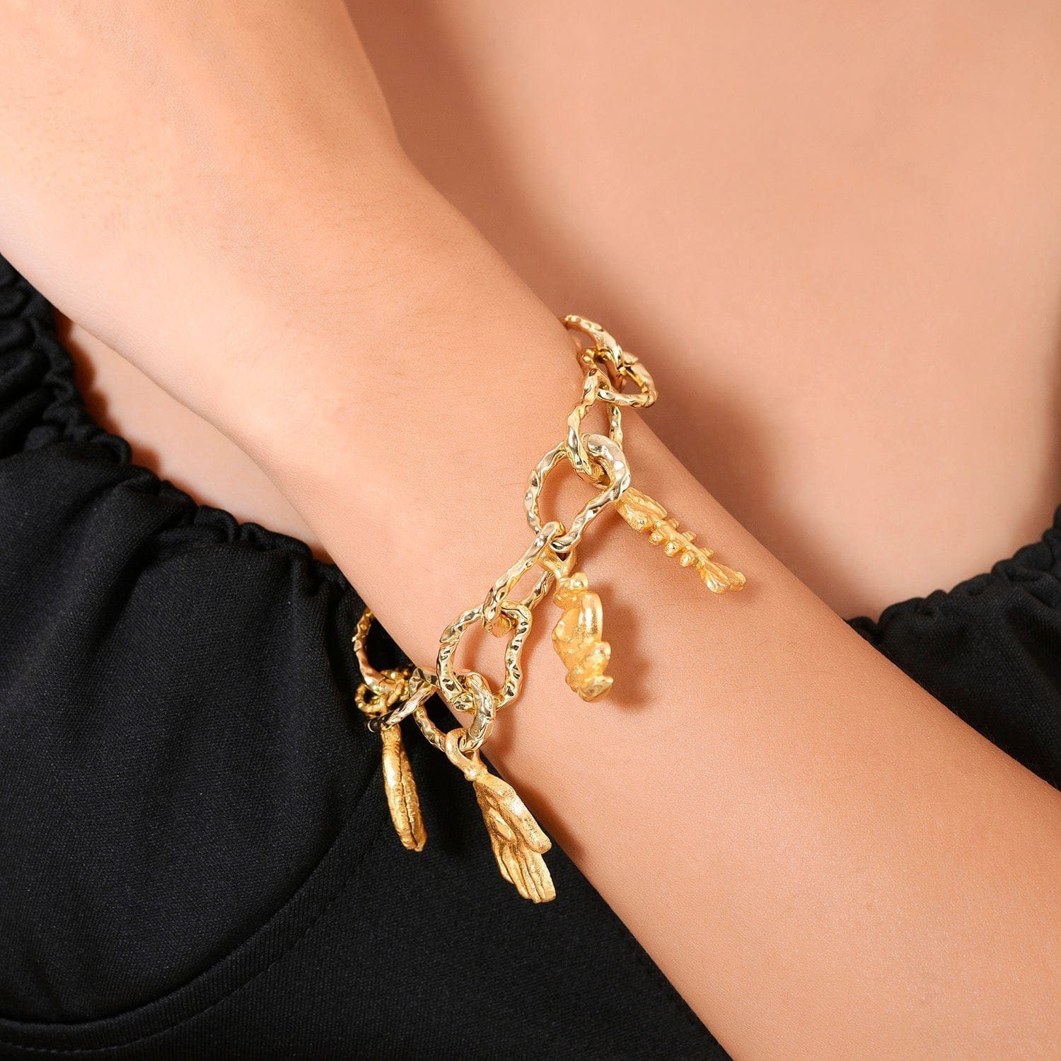 22KT Gold Plated Detachable Cobbled