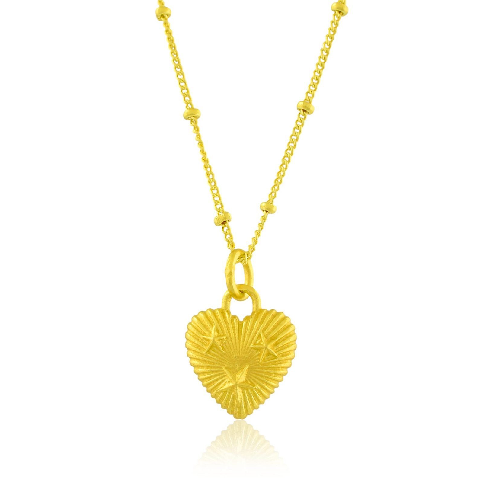 Starlit Heart Pendant Necklace – 22