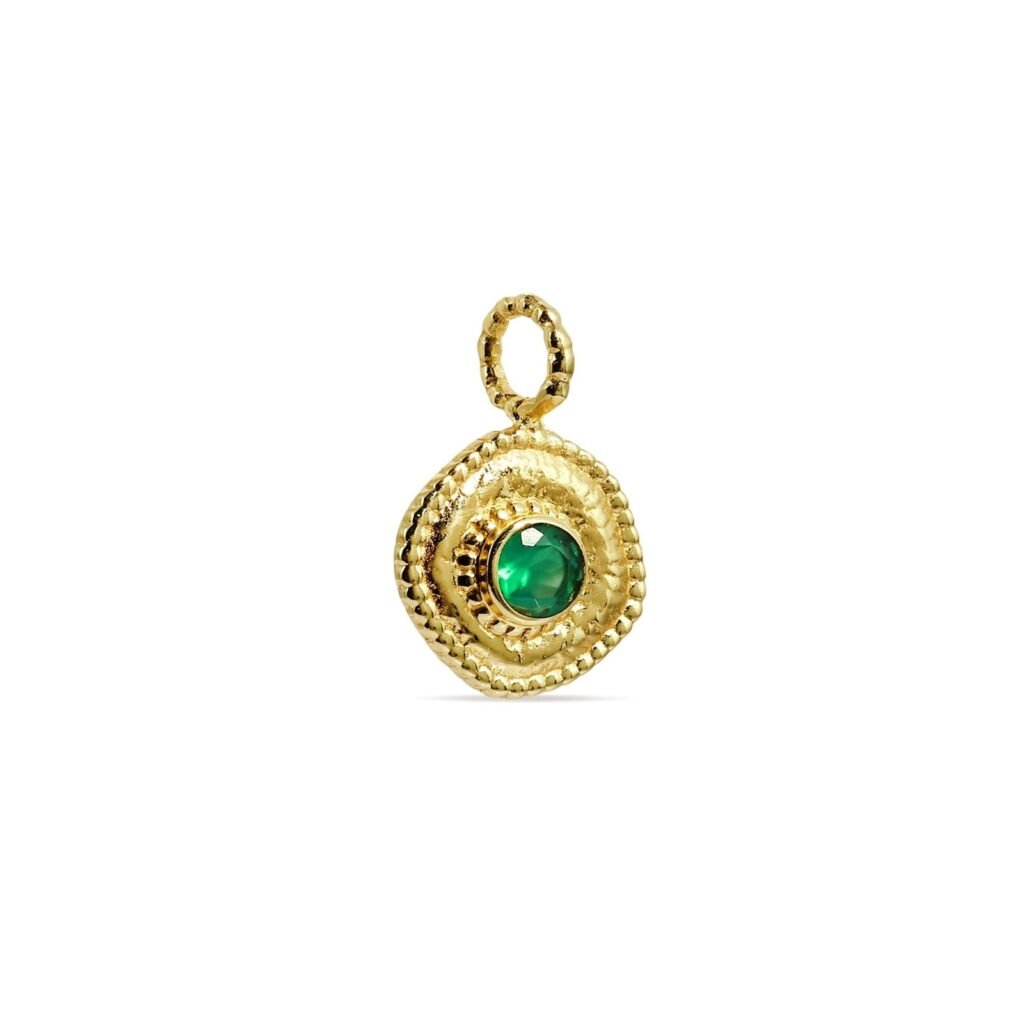 Serene Green Onyx Charm – 22K