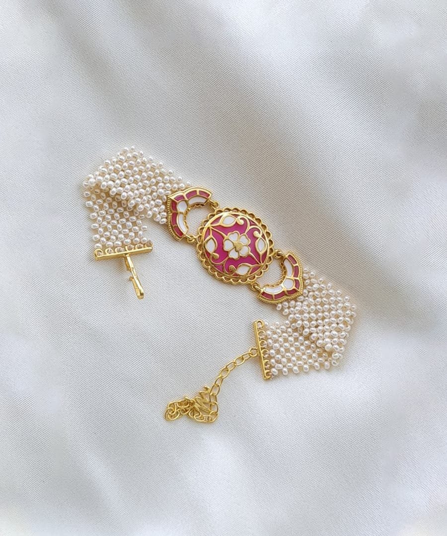 Feroza Meher Gulaabi Pearl Bracelet