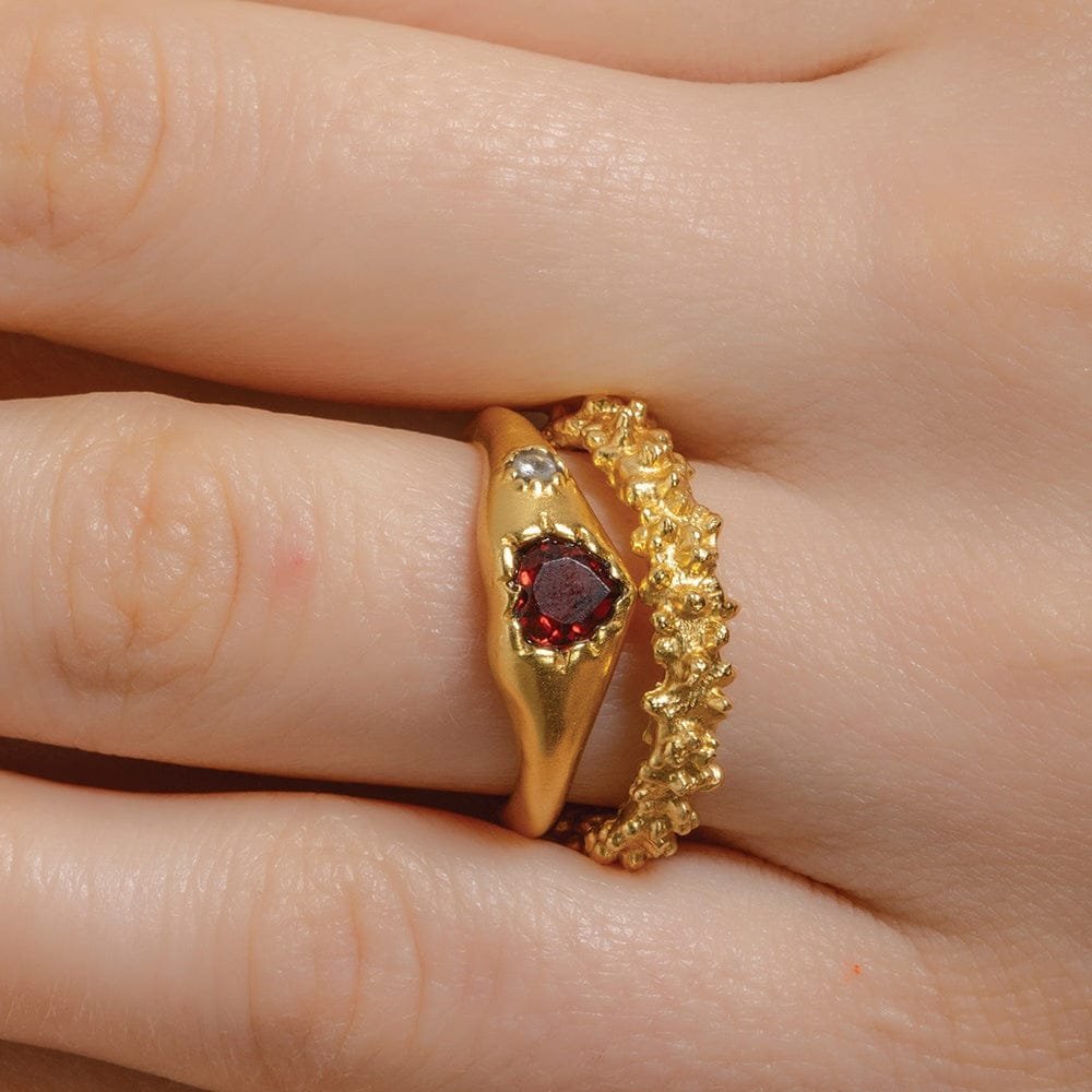 Encased Love Garnet Ring – Na