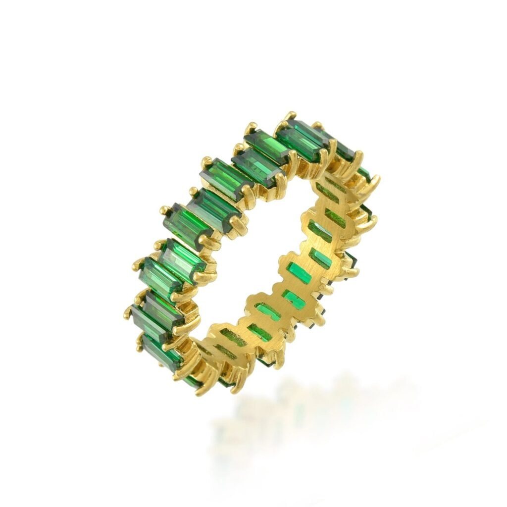 Green Zircon Eternity Ring –