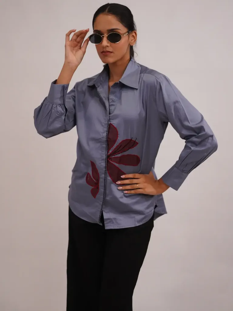 Azure Bloom Shirt