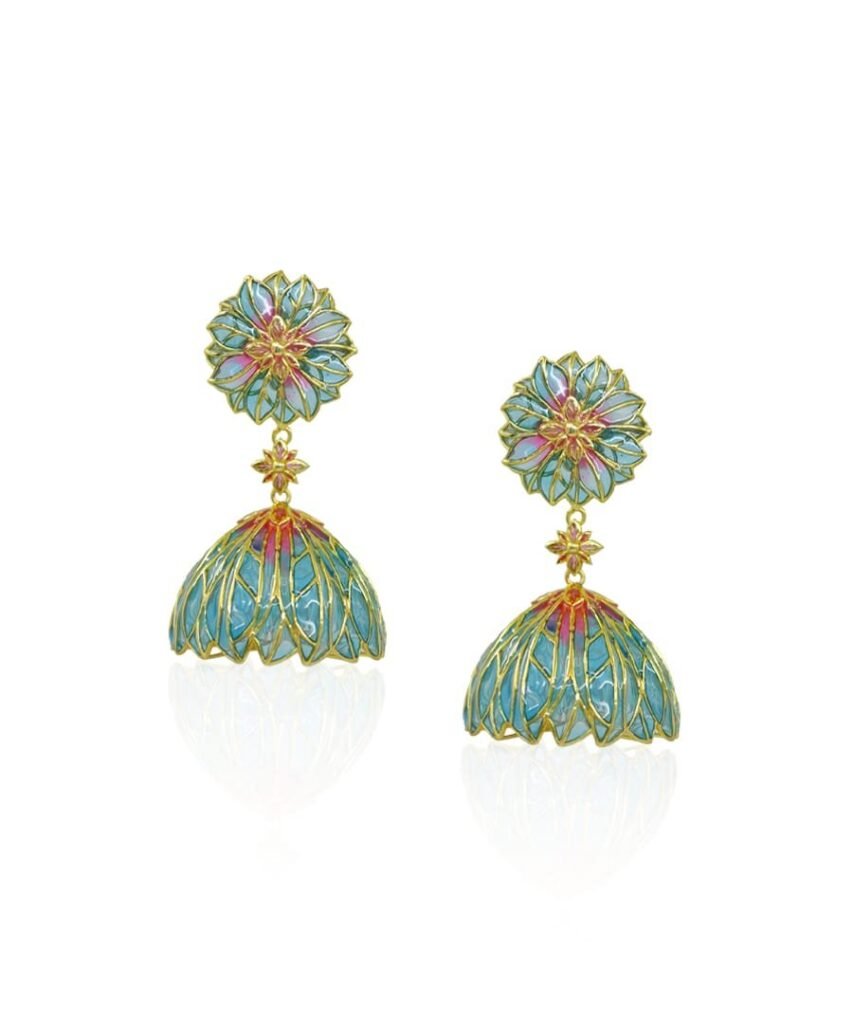 Bloom Lotus Jhumki Earrings