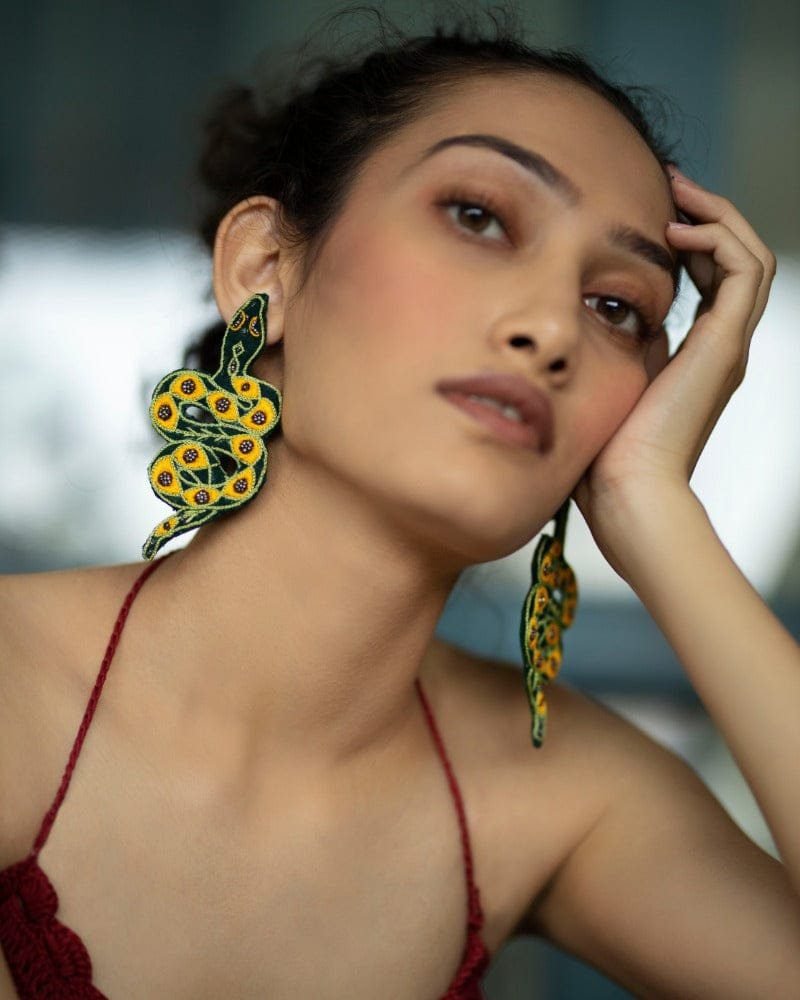 Seriously!! Handmade snake earrings