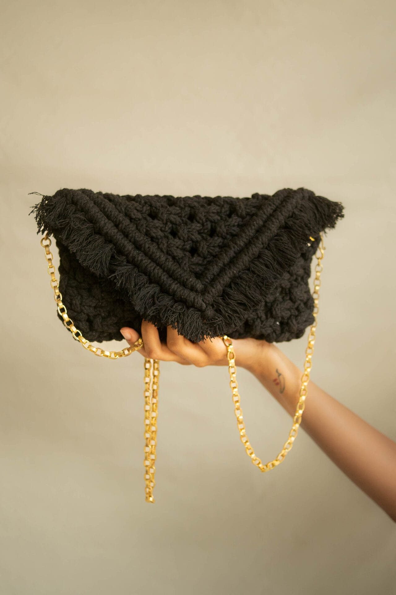 Classic Black Hobo Handbag