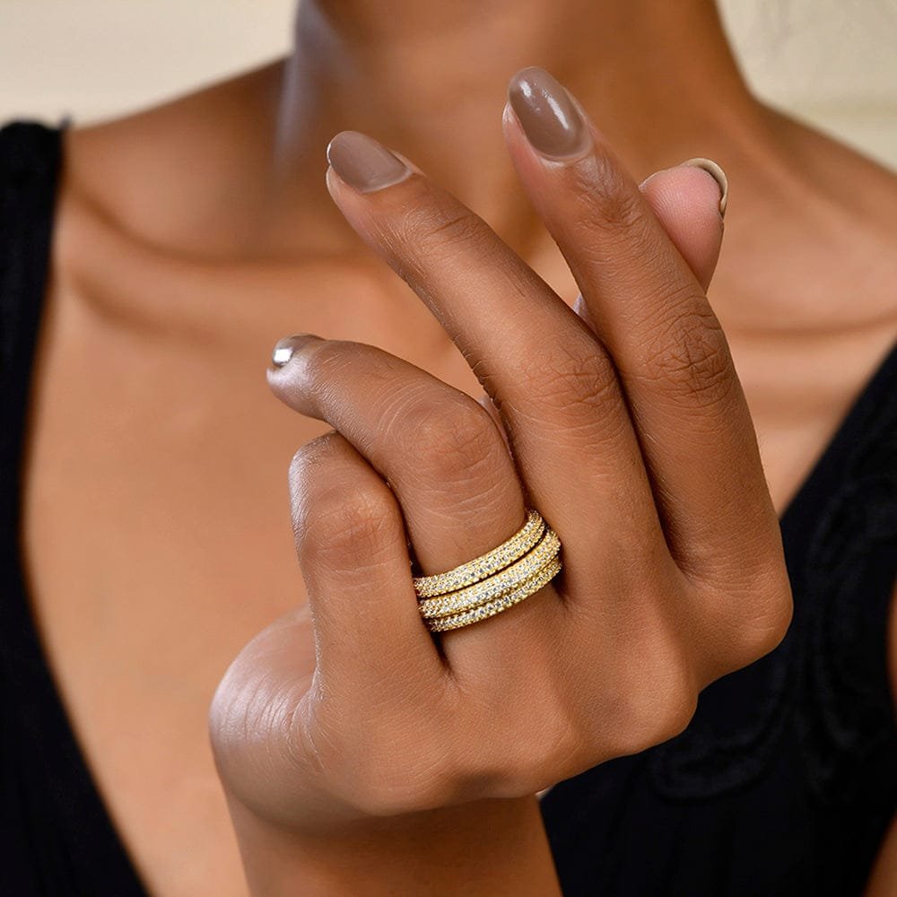 Glitzy Star Studded Eternity Band R