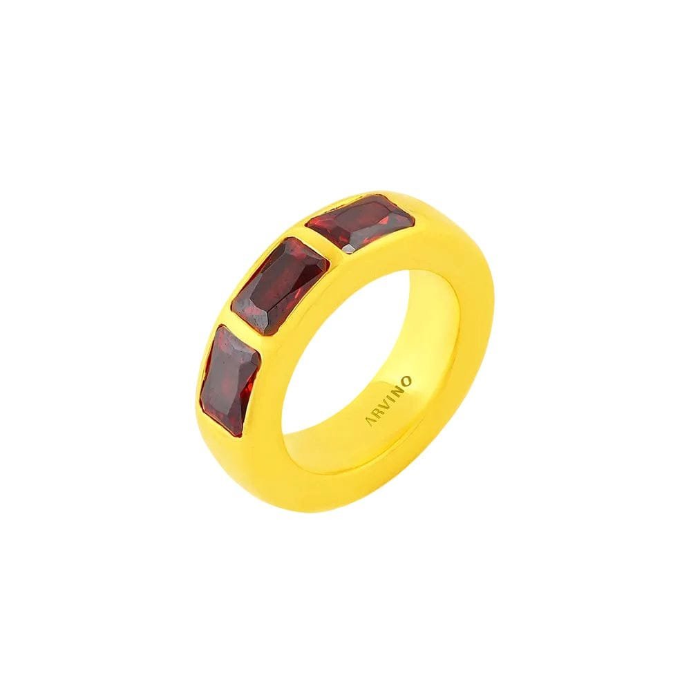 Modern Mosaic Ring Red – 22KT