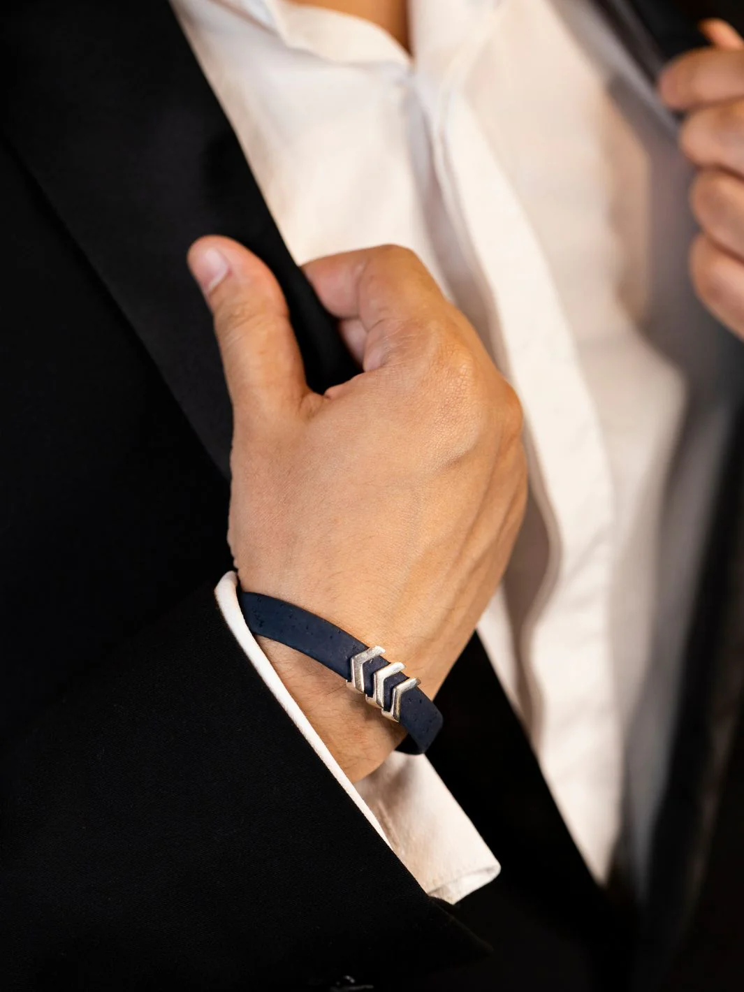 Rise Mens Bracelet in Navy Blue and