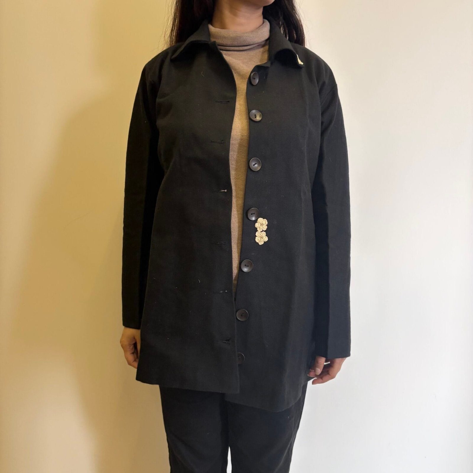 Noir Short Woollen Jacket