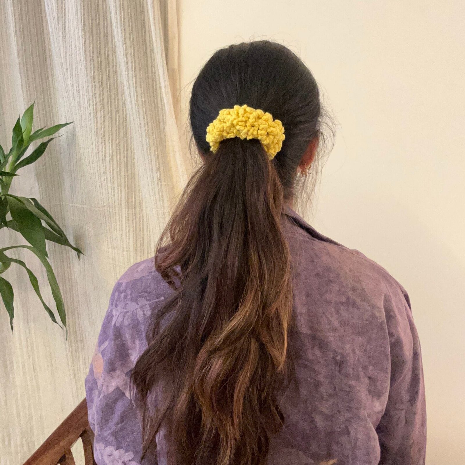 Yellow Gajra Scrunchie