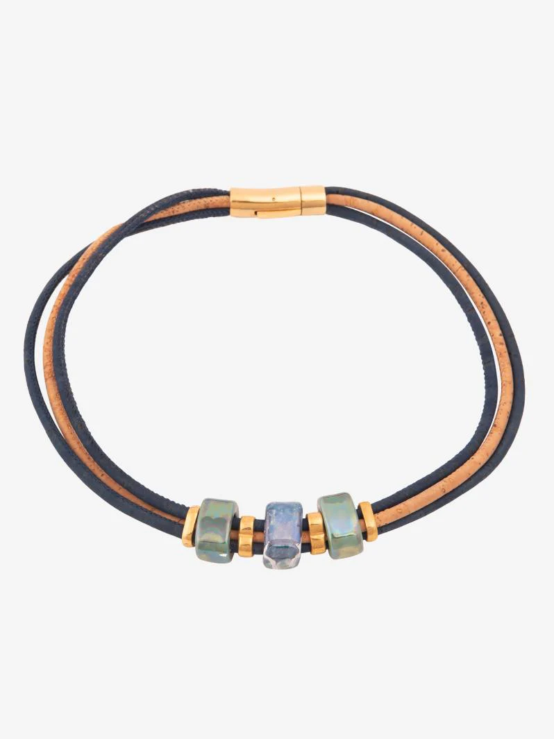 Northern Lights Cork Necklace in Po