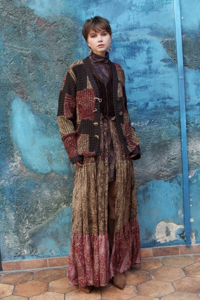 Pailsey patchwork cardigan