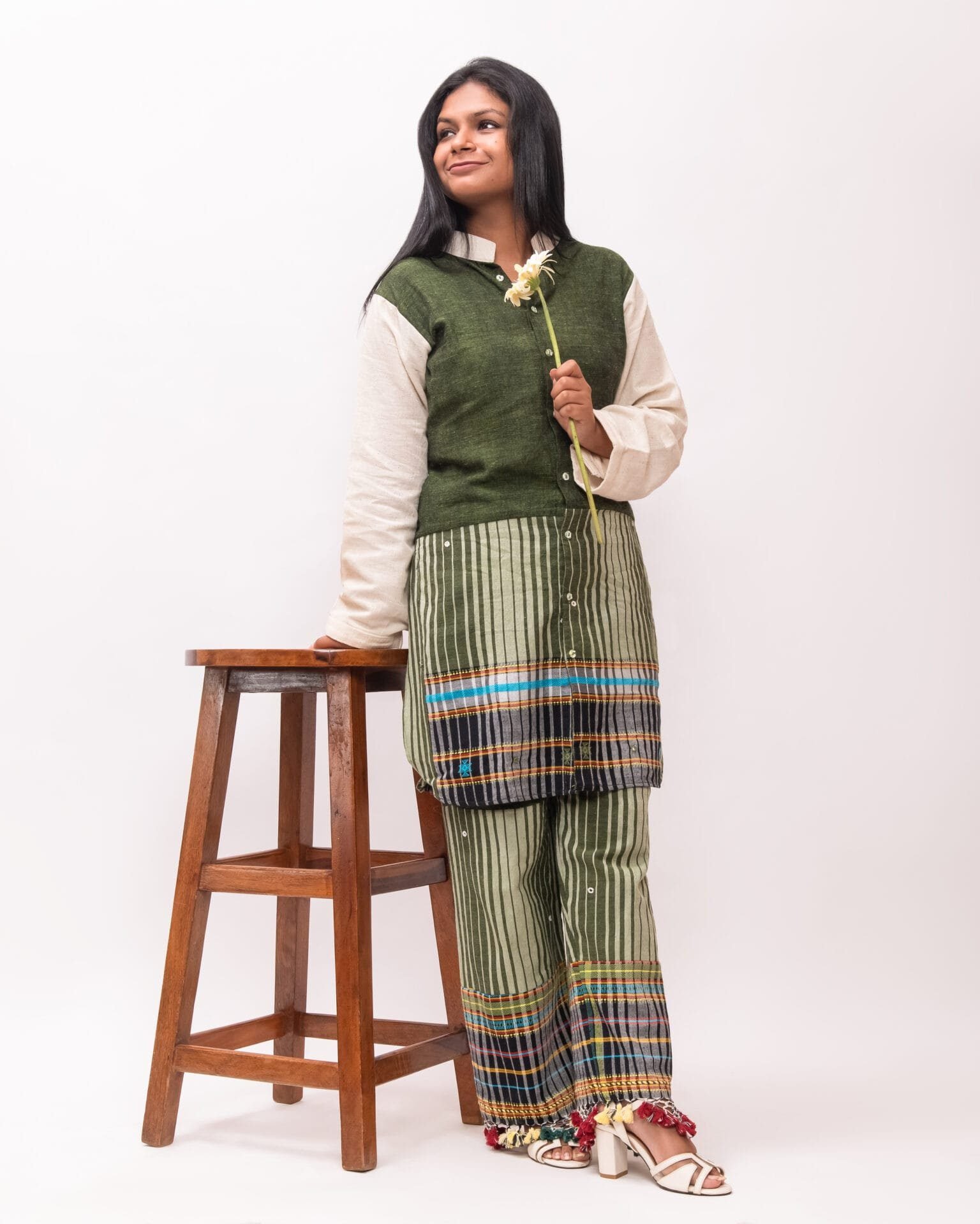 LEAF DAHLIA GREEN TUNIC