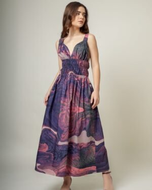 August printed dress