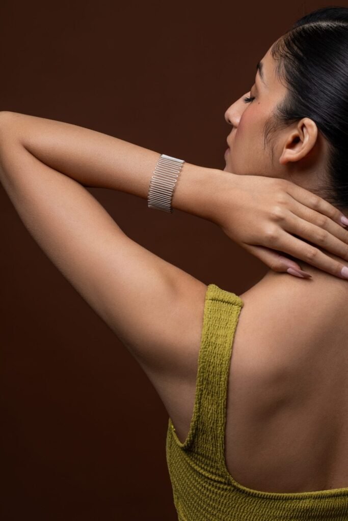 Silver Spiral Meadow Bracelet